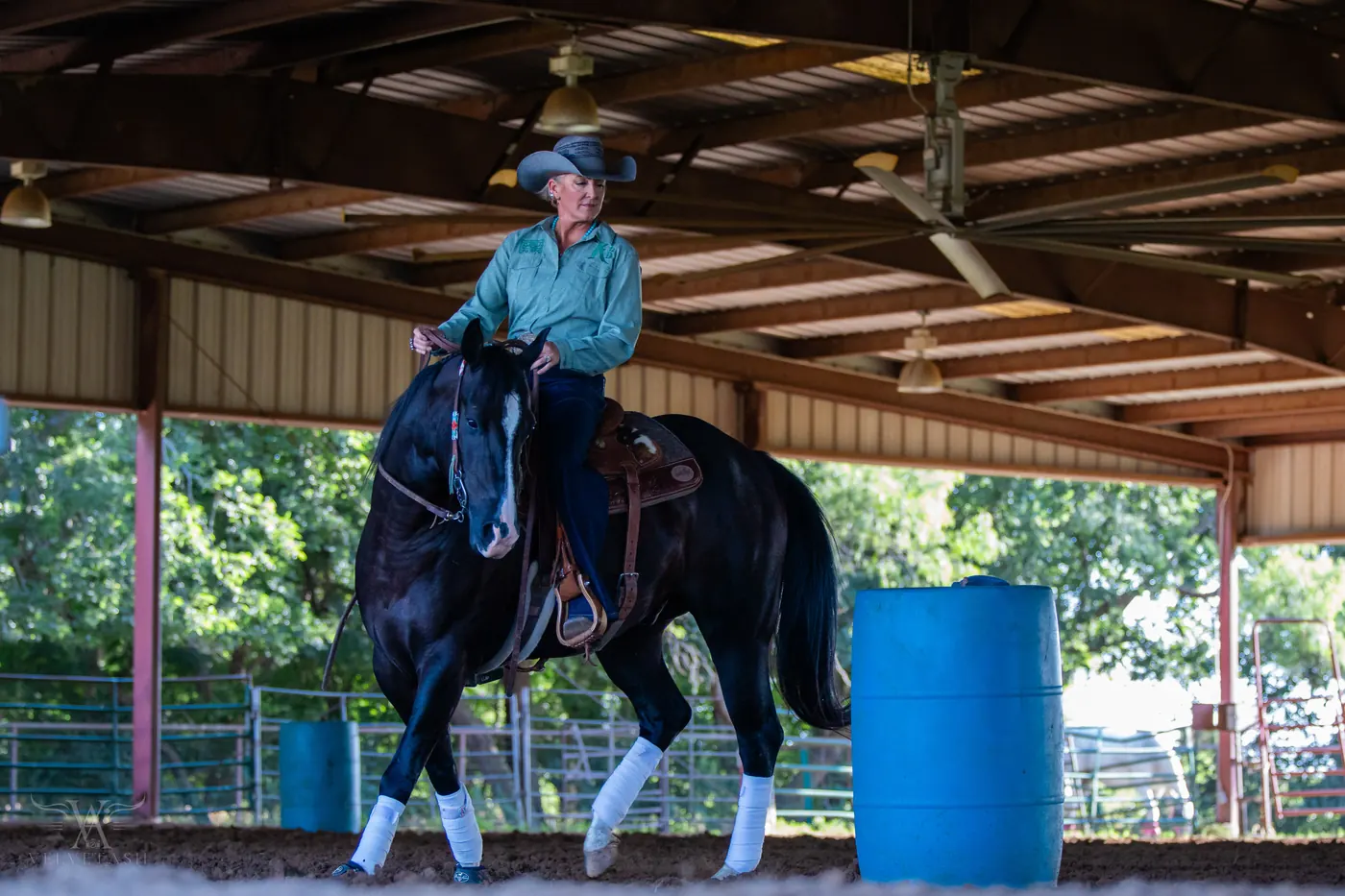 Western riding — barrel racing