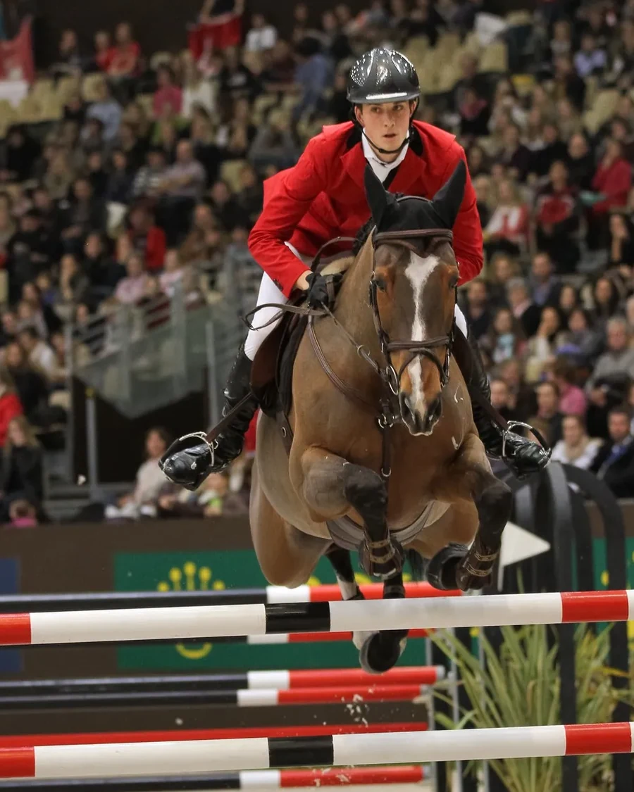 David Deillon, Alogo's founder, competing at the CHI de Genève.